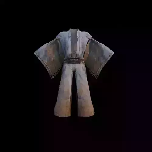 Male Samurai Outfit Sekiro Inspired Game Ready 3D Model PBR