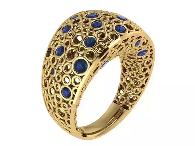 Ready Women Gold Ring STL 3D Models 