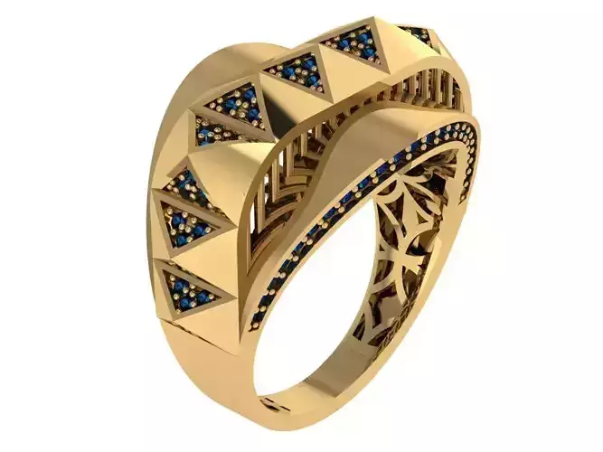 Ready Women Gold Ring STL 3D Models 