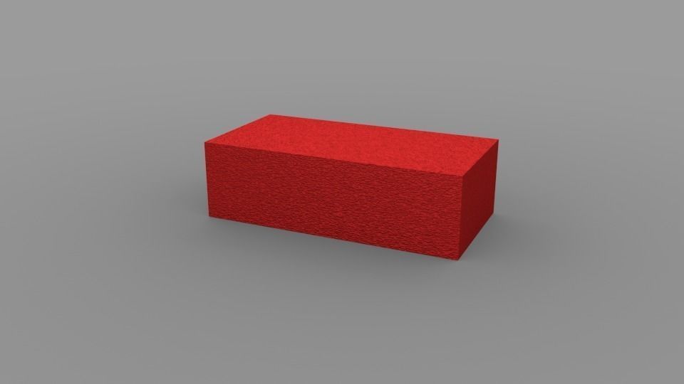 Brick block Free low-poly 3D model_0