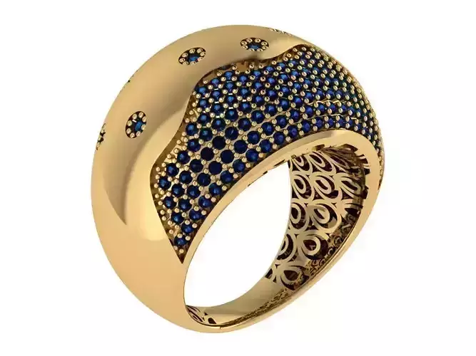 Ready Women Gold Ring STL 3D Models 