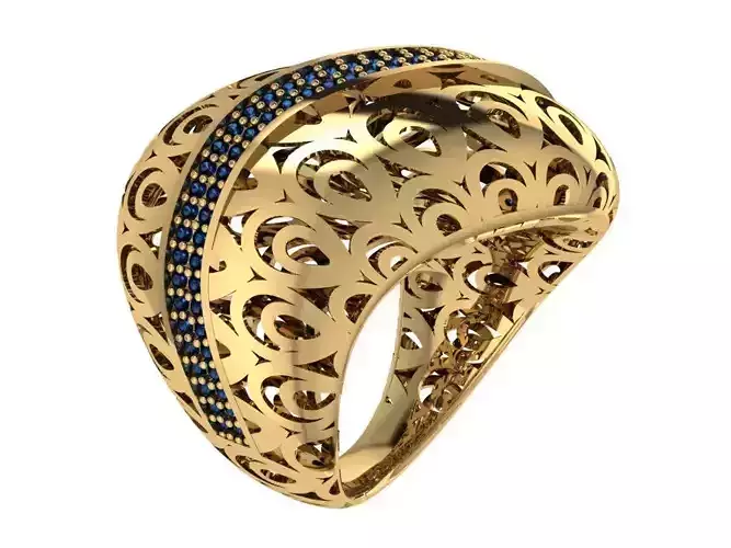 Ready Women Gold Ring STL 3D Models 