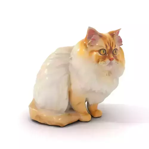 Feline Majesty White Cat model pack Low-poly 3D model