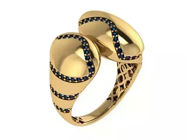 Ready Women Gold Ring STL 3D Models 