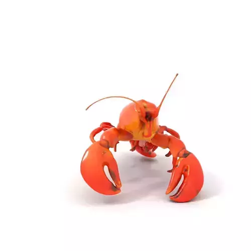 Crimson Lobster model pack Low-poly 3D model