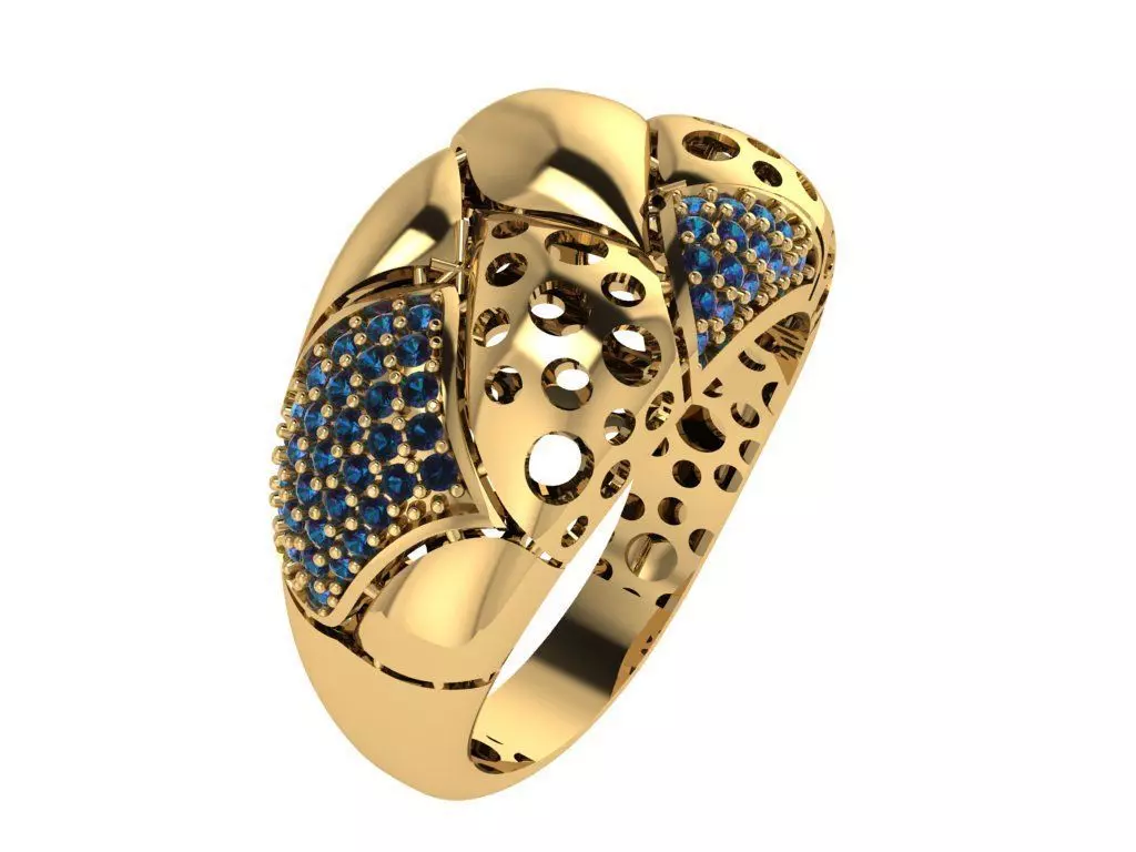 Ready Women Gold Ring STL 3D Models 3D print model_0