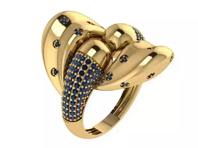 Ready Women Gold Ring STL 3D Models 