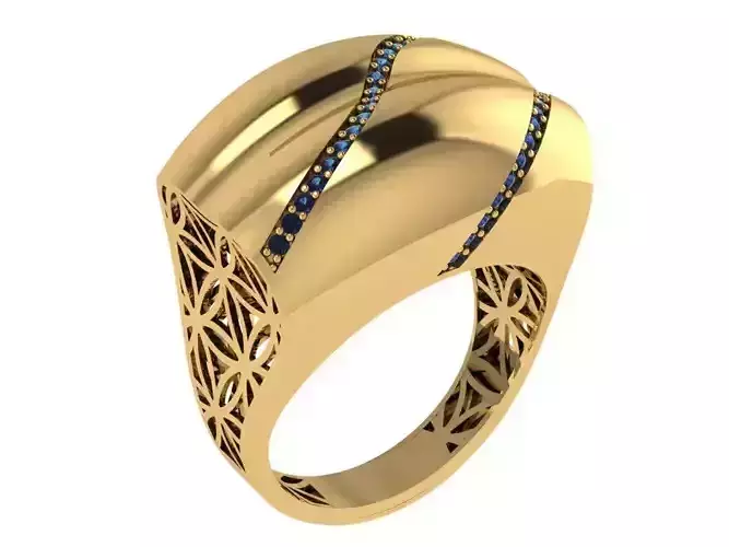 Ready Women Gold Ring STL 3D Models 