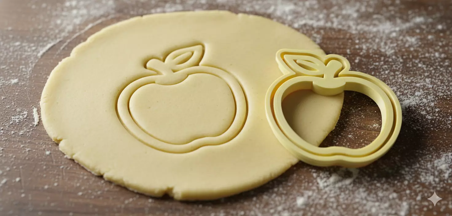 Apple Cookie Cutter Outline 3D model