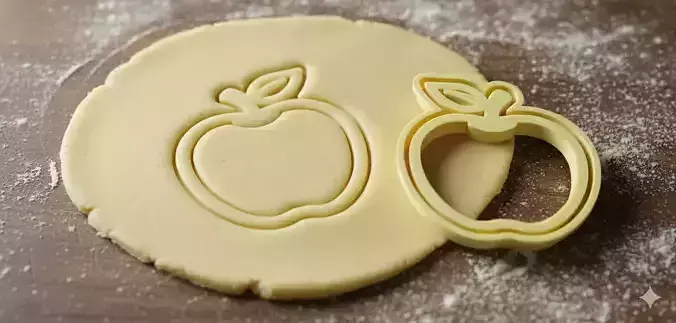 Apple Cookie Cutter Outline