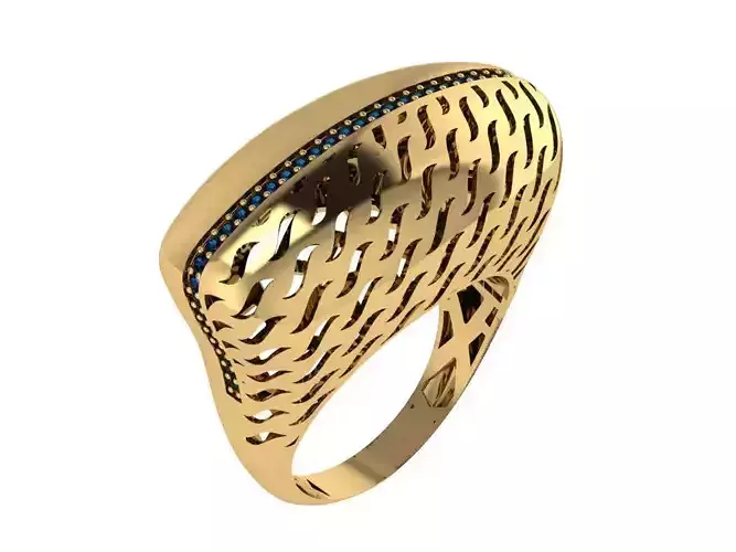 Ready Women Gold Ring STL 3D Models  3D print model