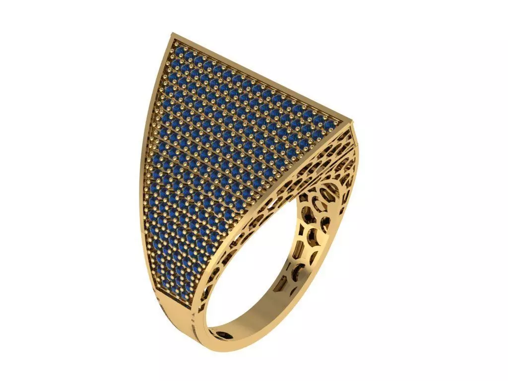 Ready Women Gold Ring STL 3D Models  3D print model_0