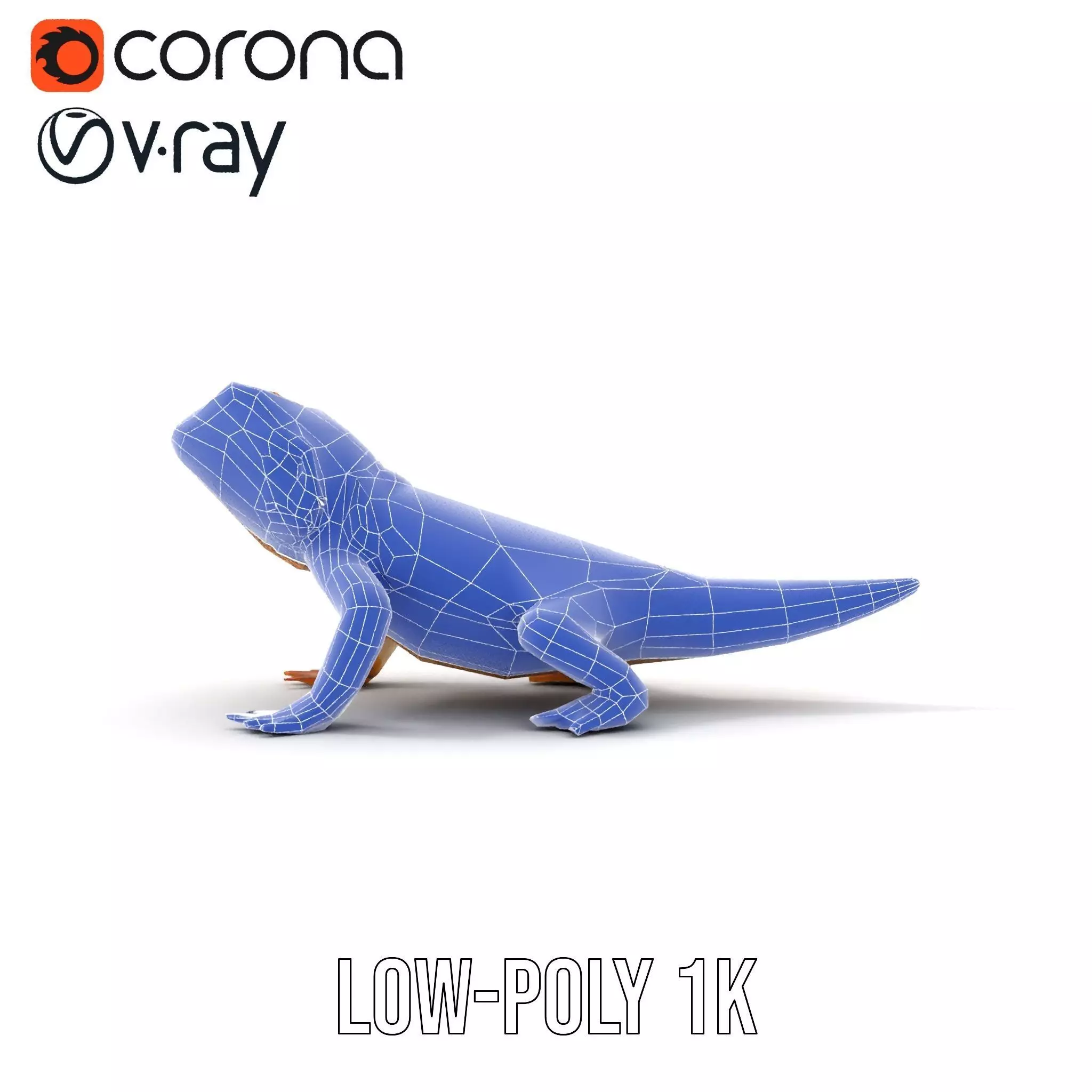 Golden Bearded Dragon model pack Low-poly 3D model_16