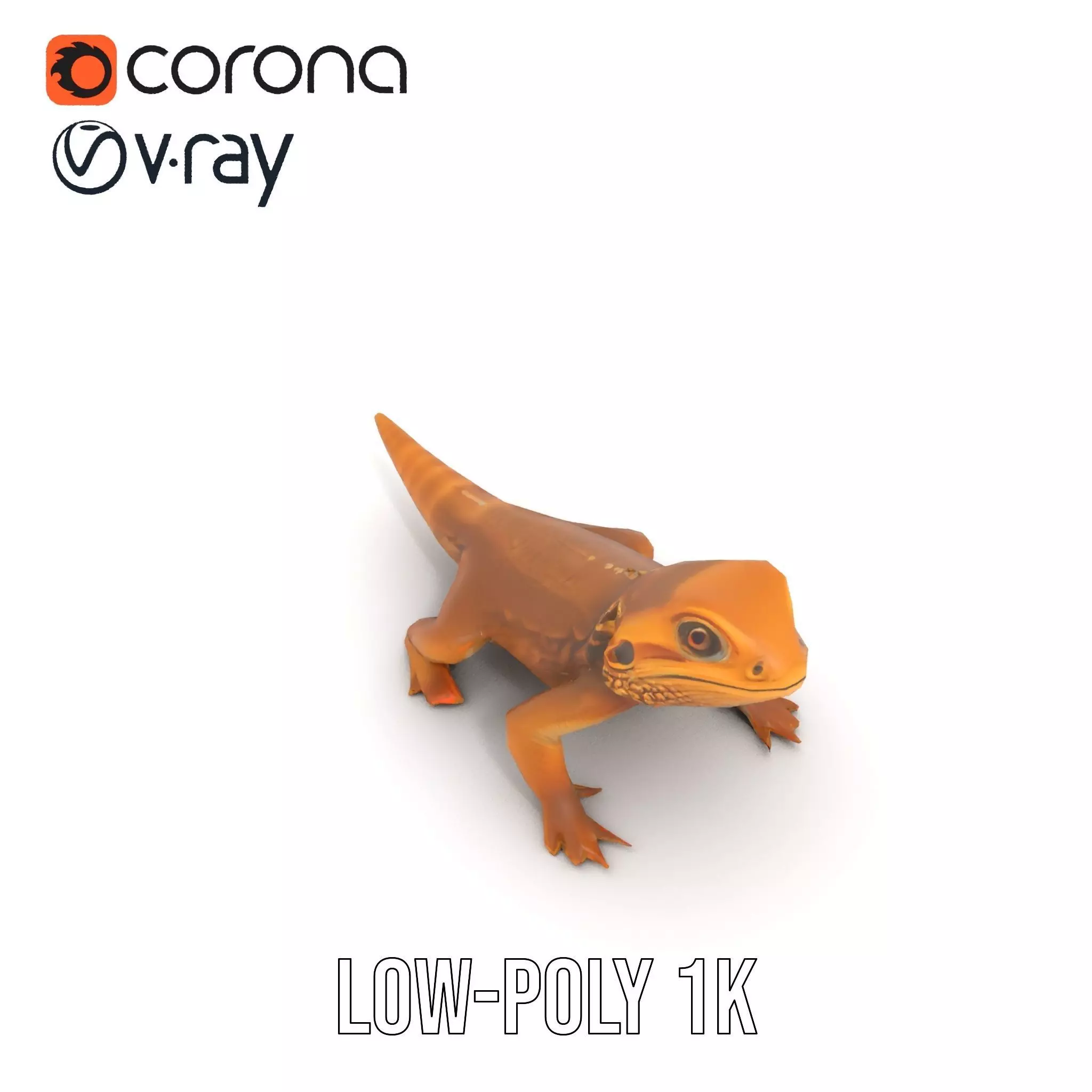 Golden Bearded Dragon model pack Low-poly 3D model_22