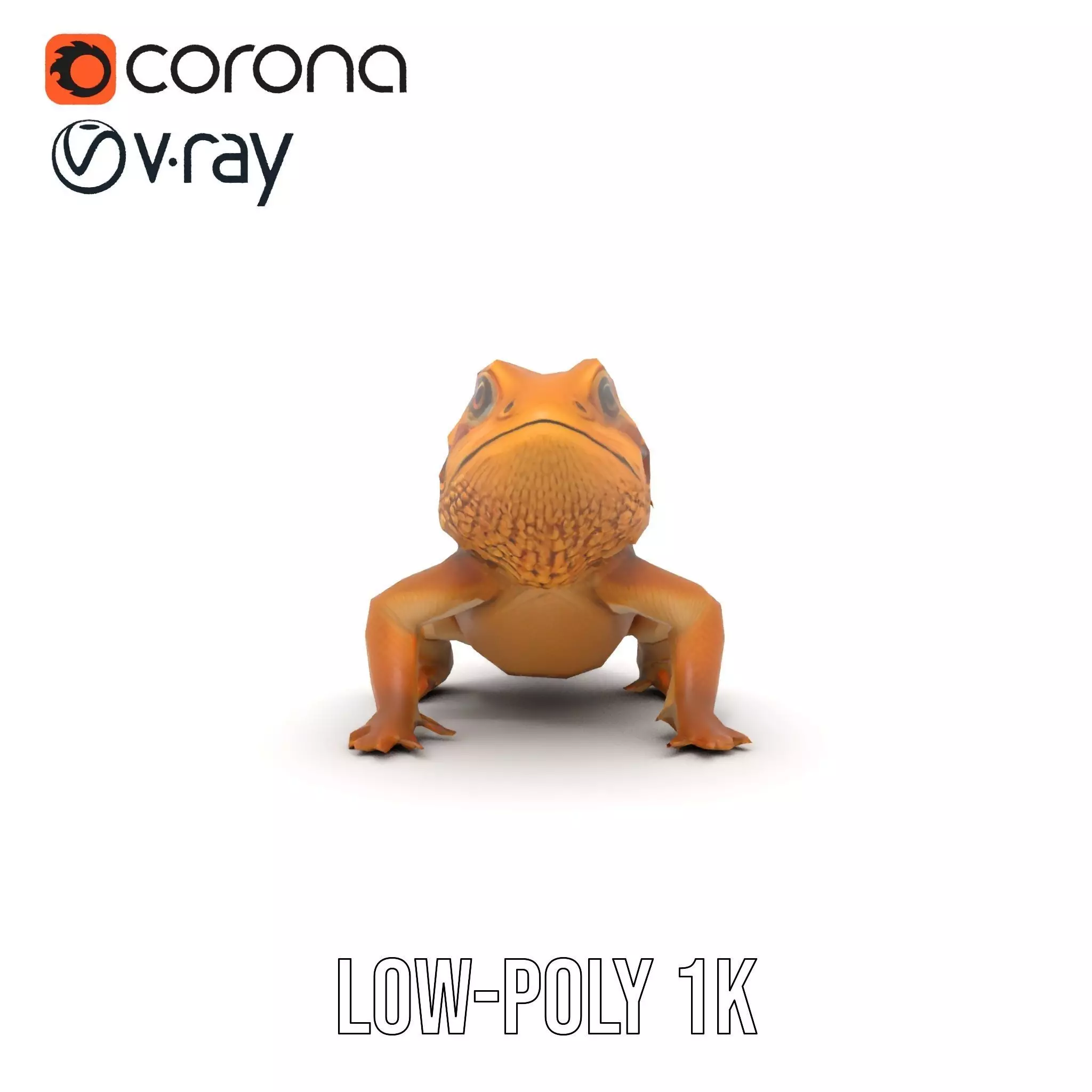 Golden Bearded Dragon model pack Low-poly 3D model_7