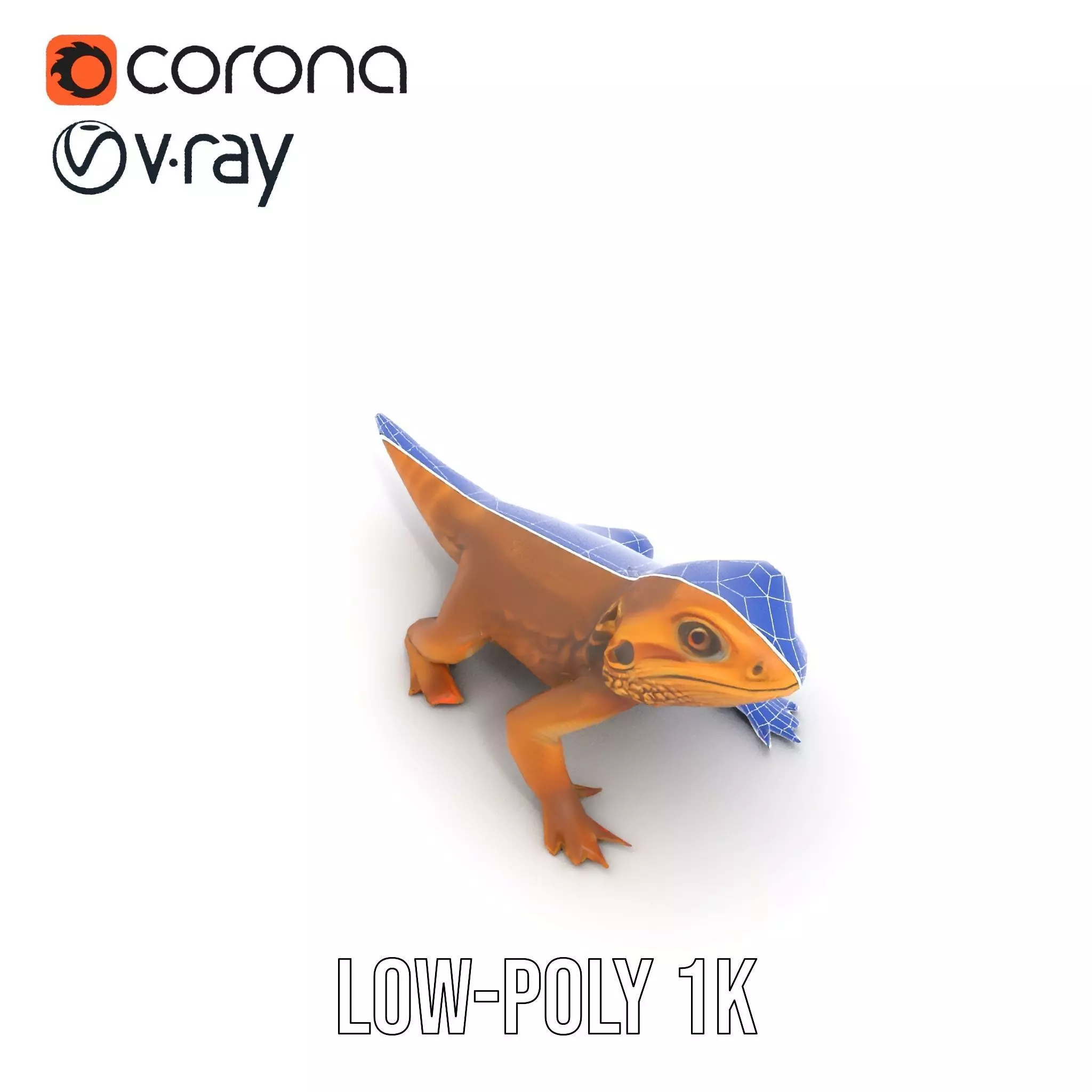 Golden Bearded Dragon model pack Low-poly 3D model_25