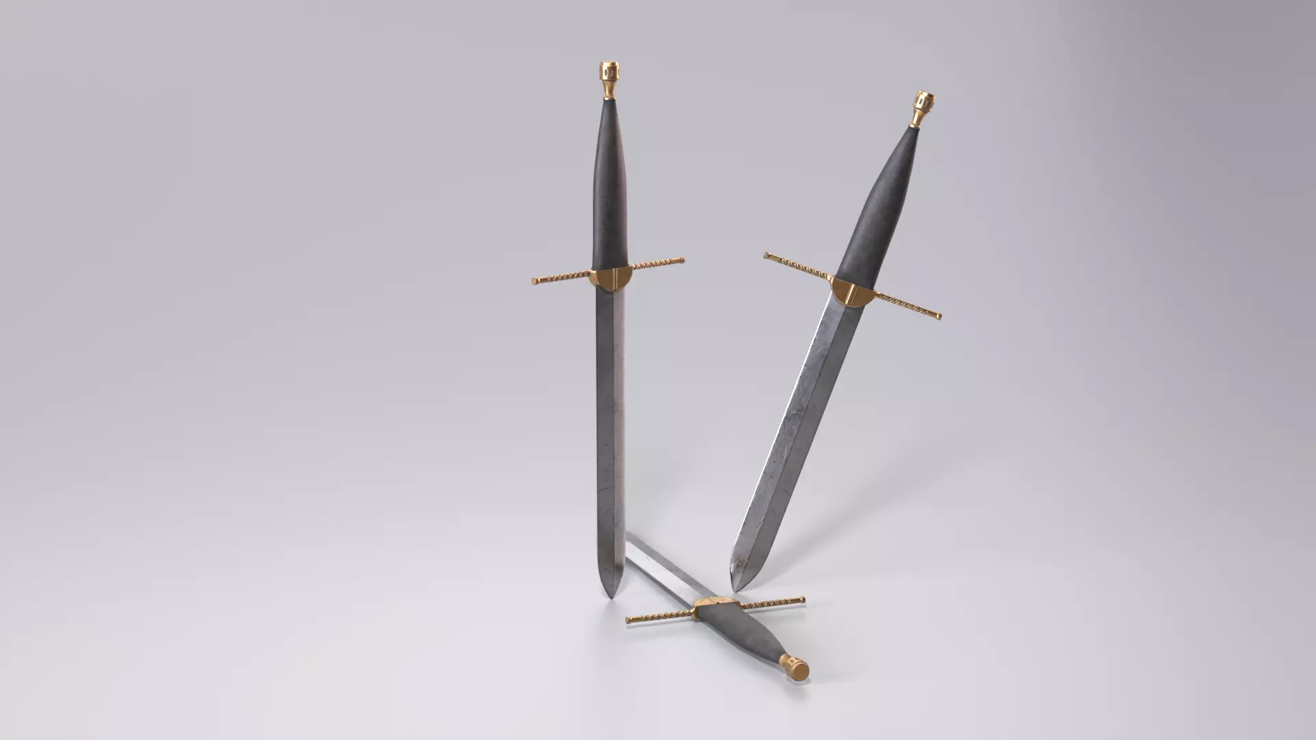 Poingnards Knife Low-poly 3D model_14