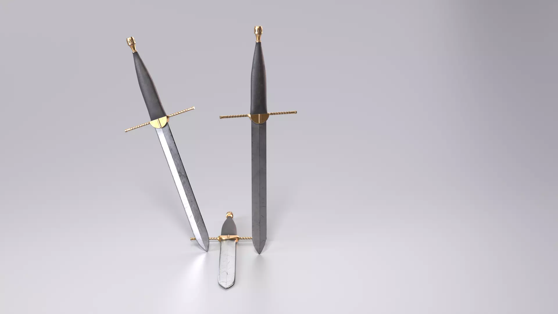 Poingnards Knife Low-poly 3D model_12