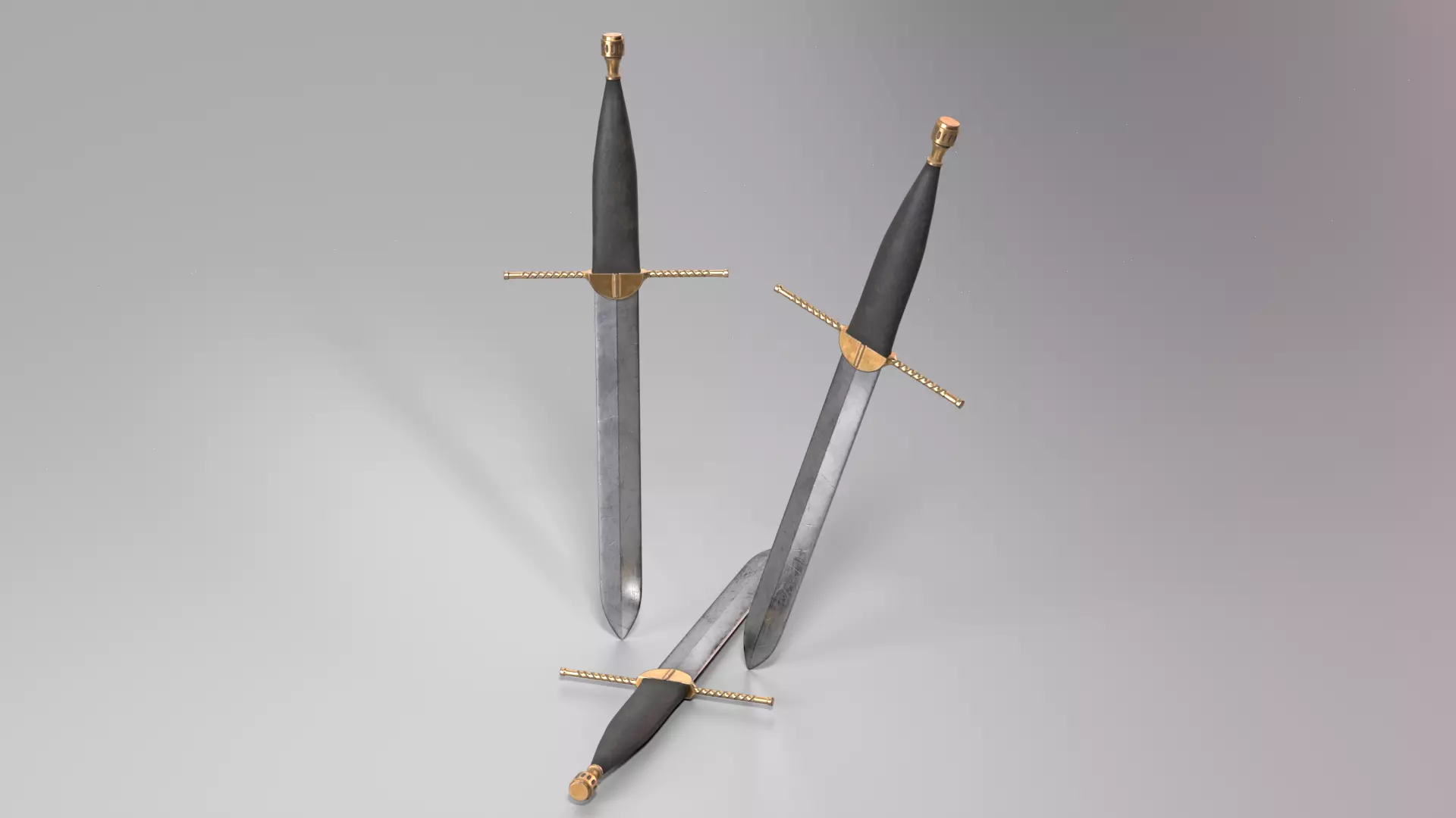 Poingnards Knife Low-poly 3D model_2