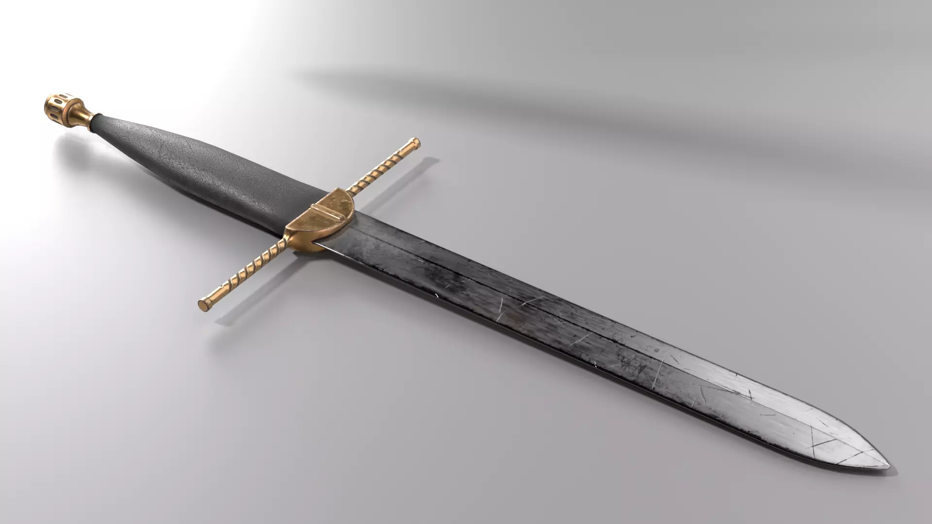 Poingnards Knife Low-poly 3D model_5