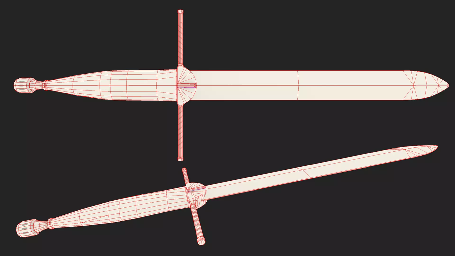 Poingnards Knife Low-poly 3D model_10