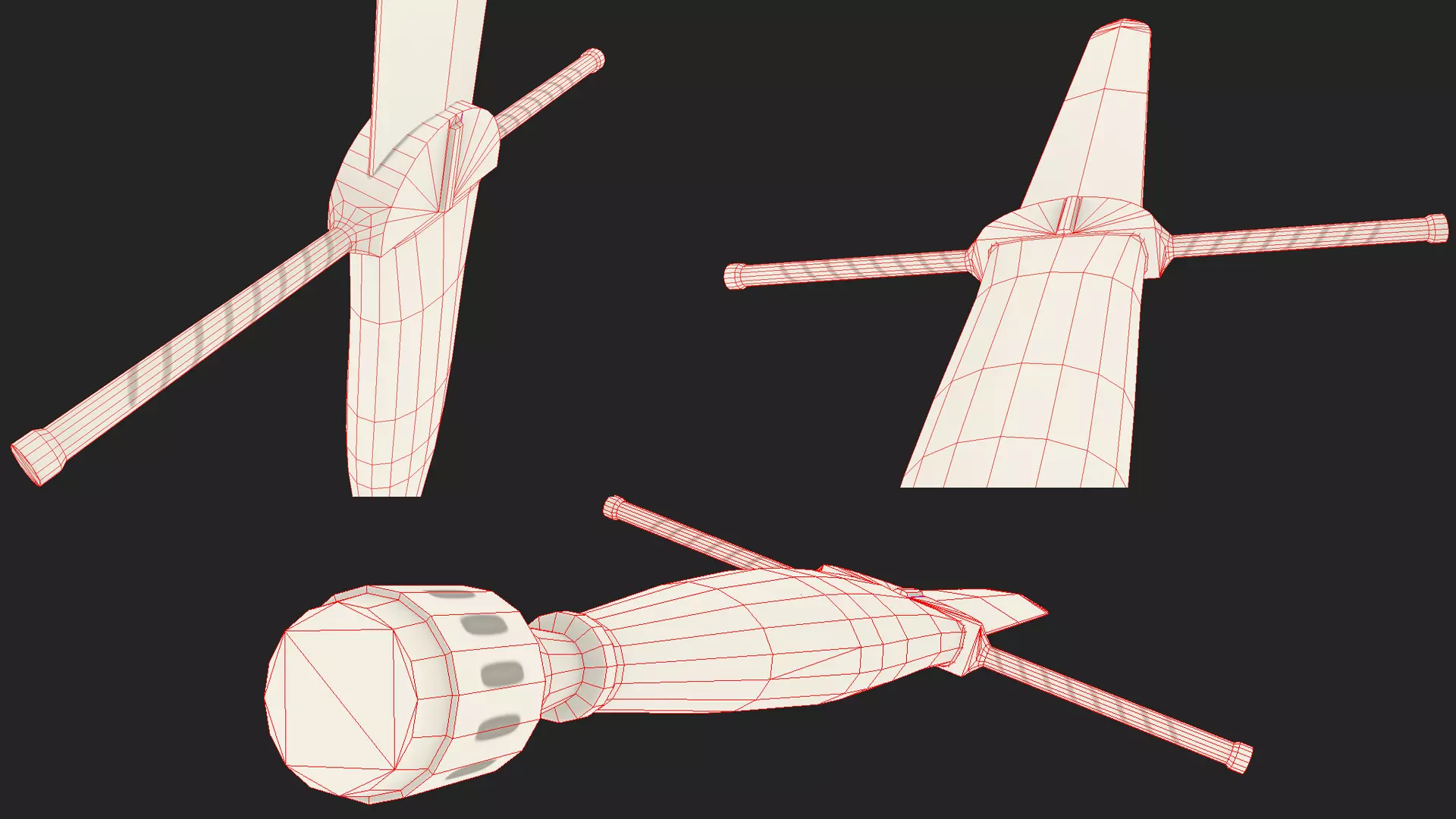 Poingnards Knife Low-poly 3D model_11