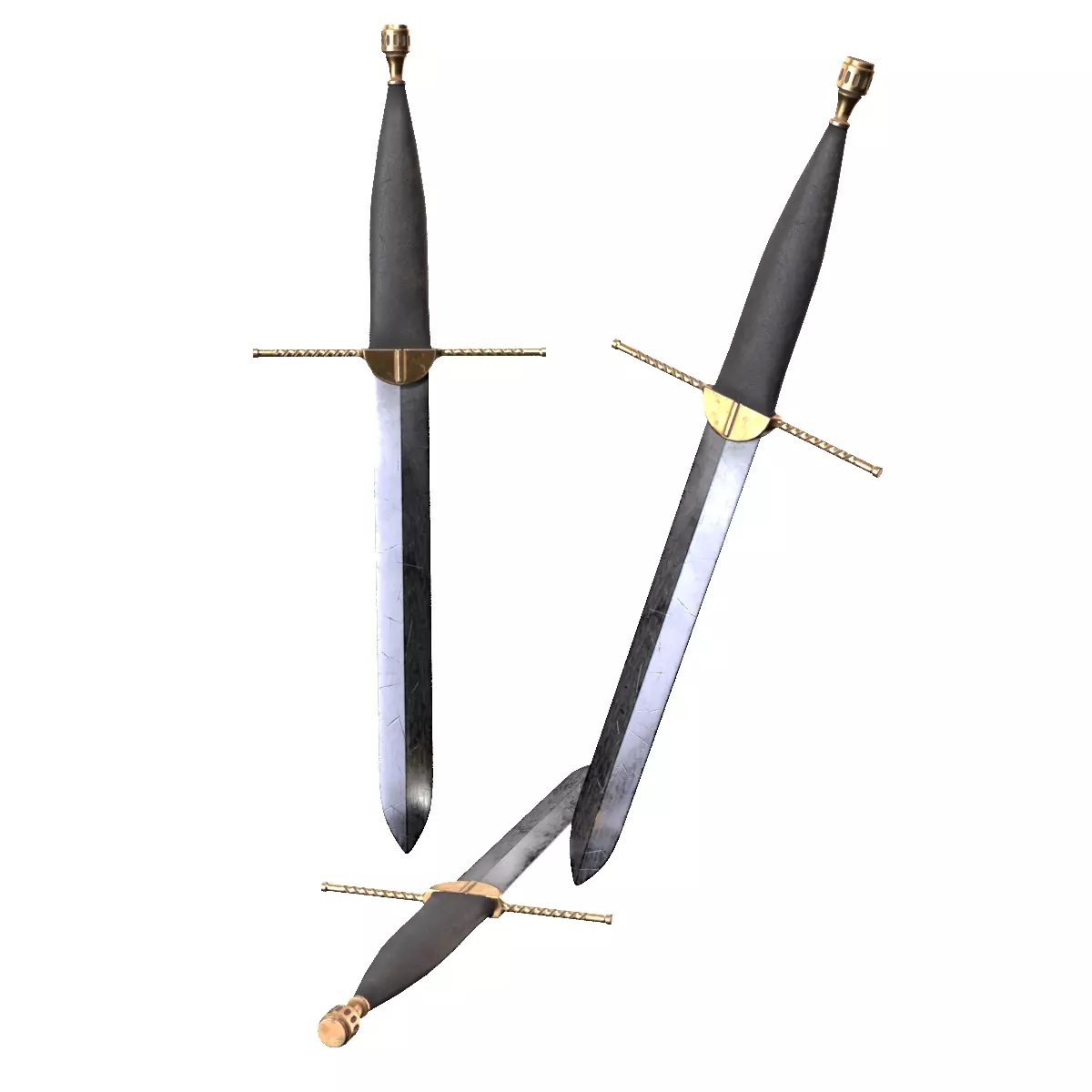 Poingnards Knife Low-poly 3D model_0
