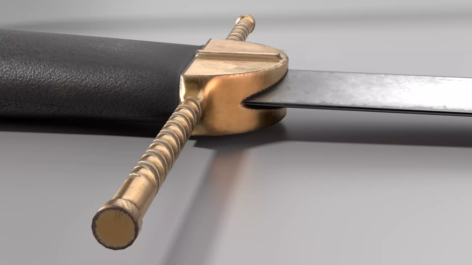 Poingnards Knife Low-poly 3D model_6