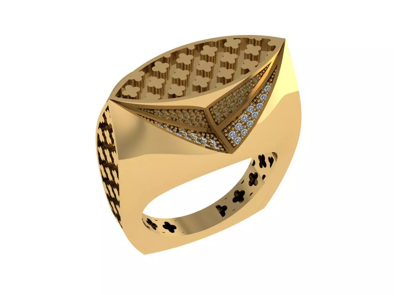 Ready Women Gold Ring STL 3D Models 3D print model_0