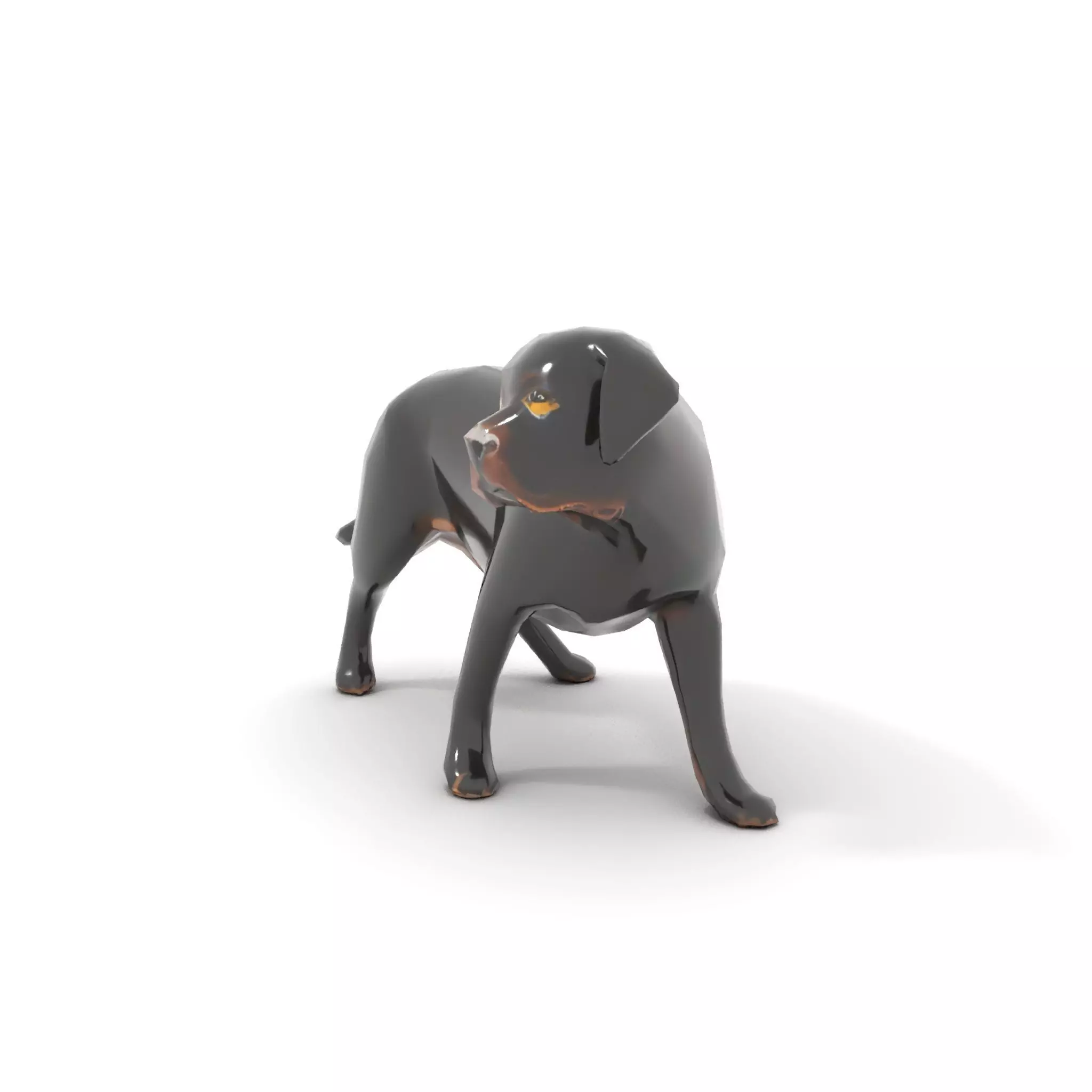 Black Labrador model pack Low-poly 3D model_7