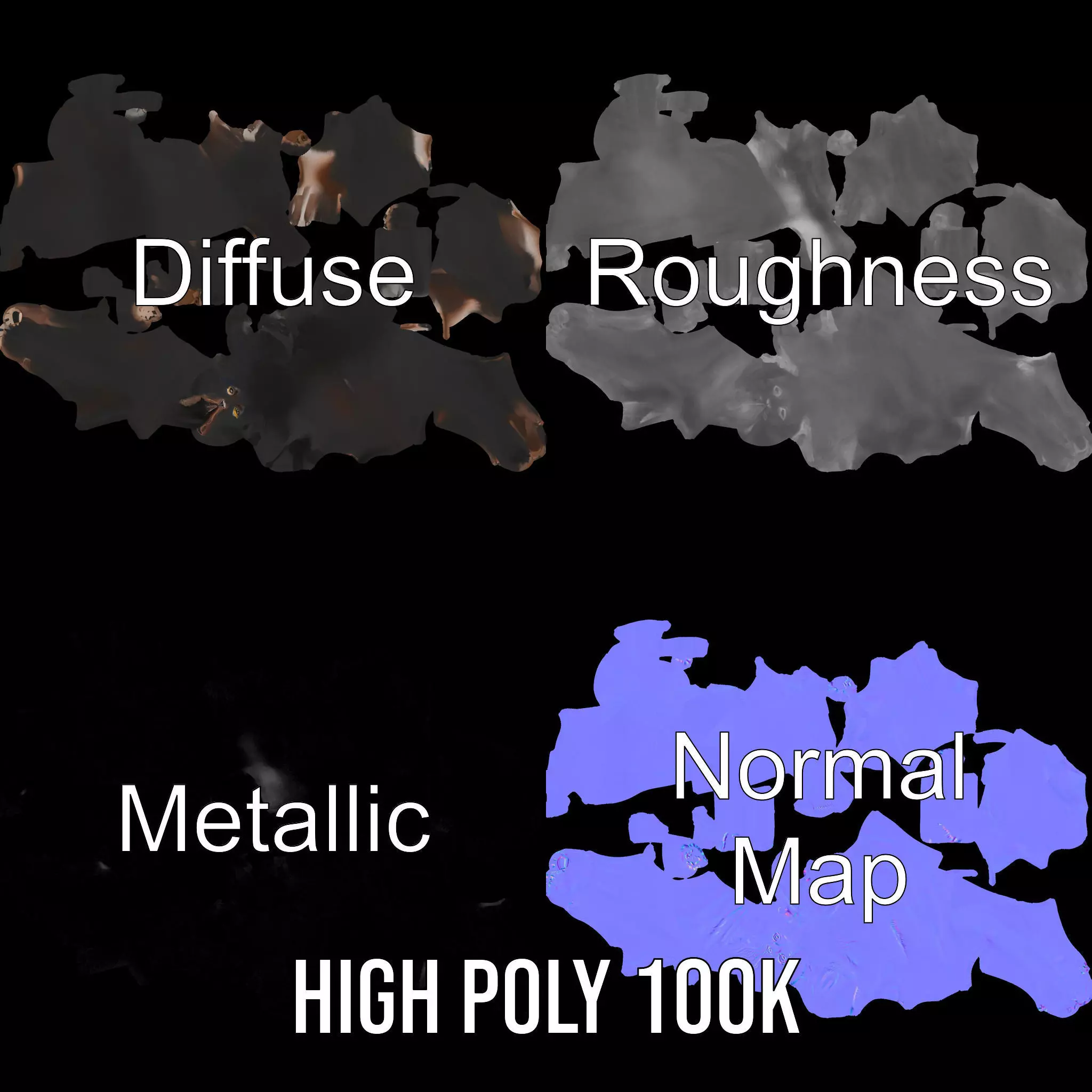 Black Labrador model pack Low-poly 3D model_3