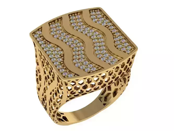 Ready Women Gold Ring STL 3D Models 