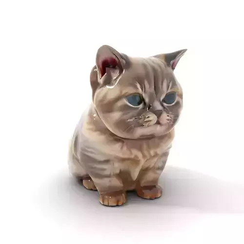 Fluffy Kitten model pack Low-poly 3D model