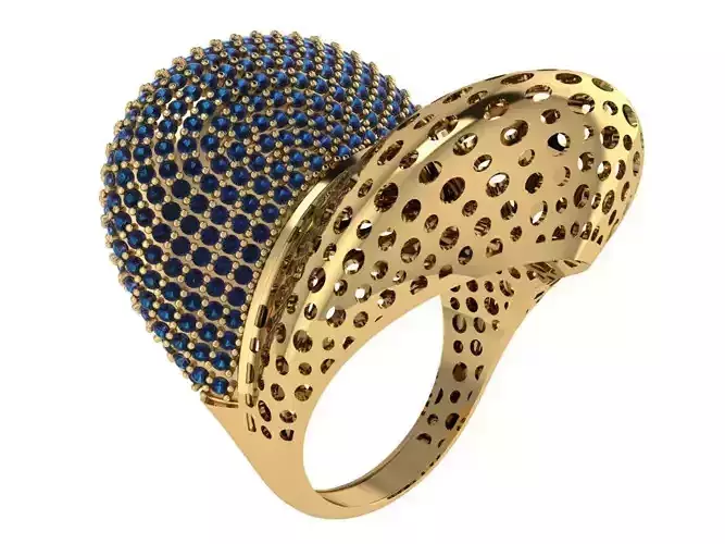 Ready Women Gold Ring STL 3D Models  3D print model