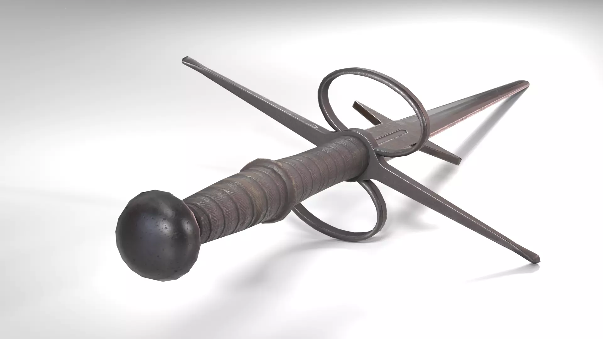 Zweihander Sword Low-poly 3D model_6