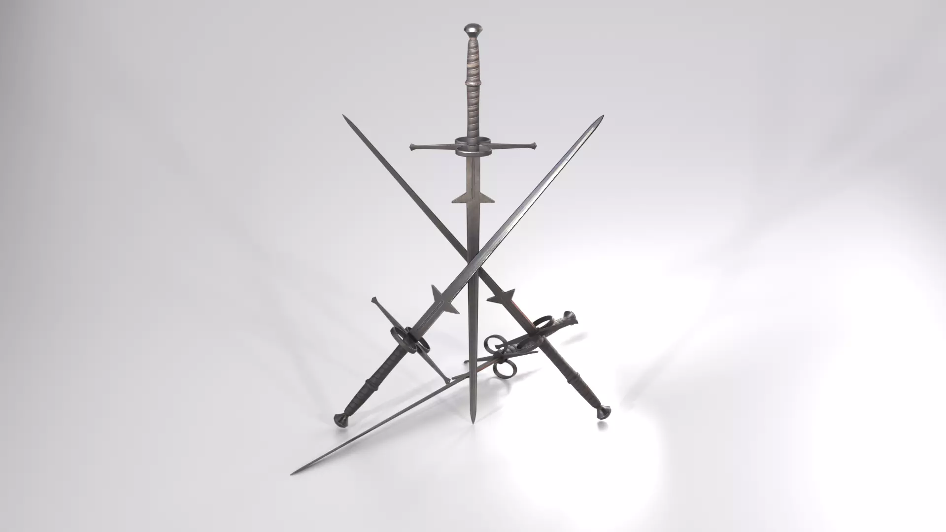 Zweihander Sword Low-poly 3D model_11