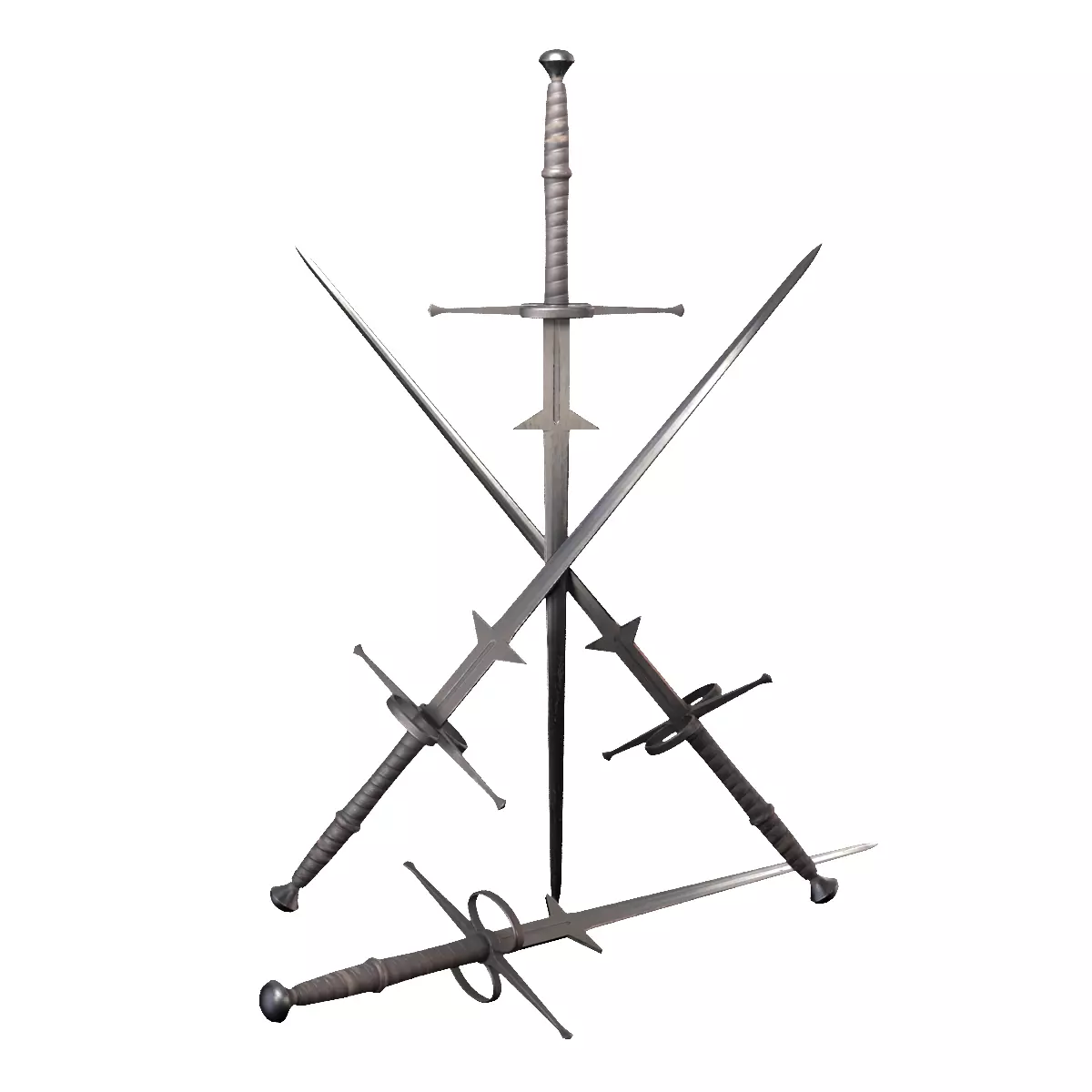 Zweihander Sword Low-poly 3D model_0