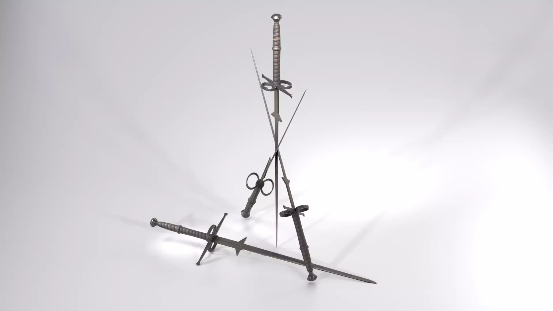 Zweihander Sword Low-poly 3D model_10