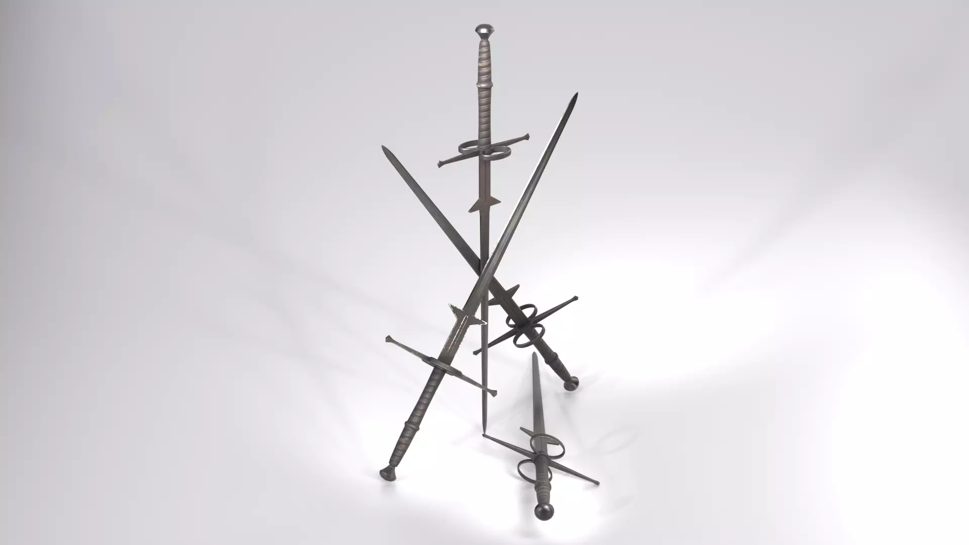 Zweihander Sword Low-poly 3D model_12