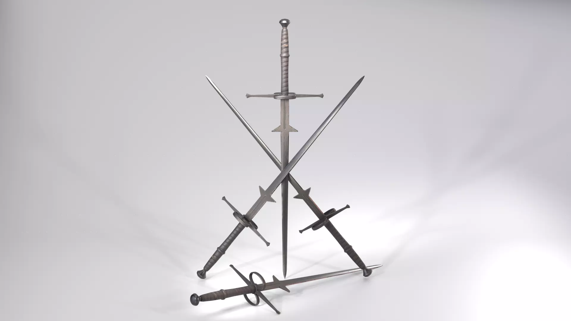 Zweihander Sword Low-poly 3D model_2