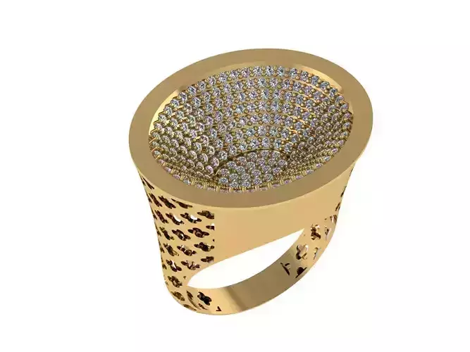 Ready Women Gold Ring STL 3D Models 