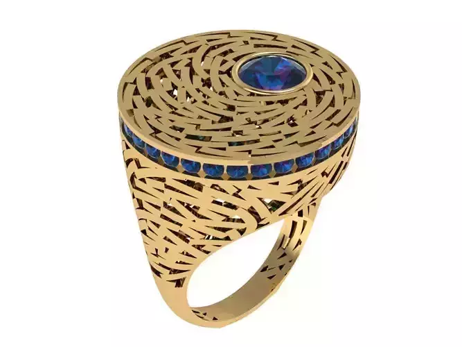 Ready Women Gold Ring STL 3D Models 