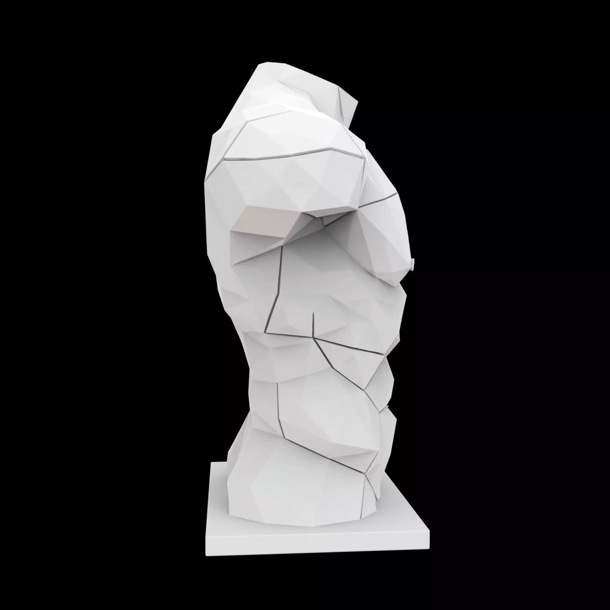 Geometric Human Torso 3D Printable Model 3D print model_5