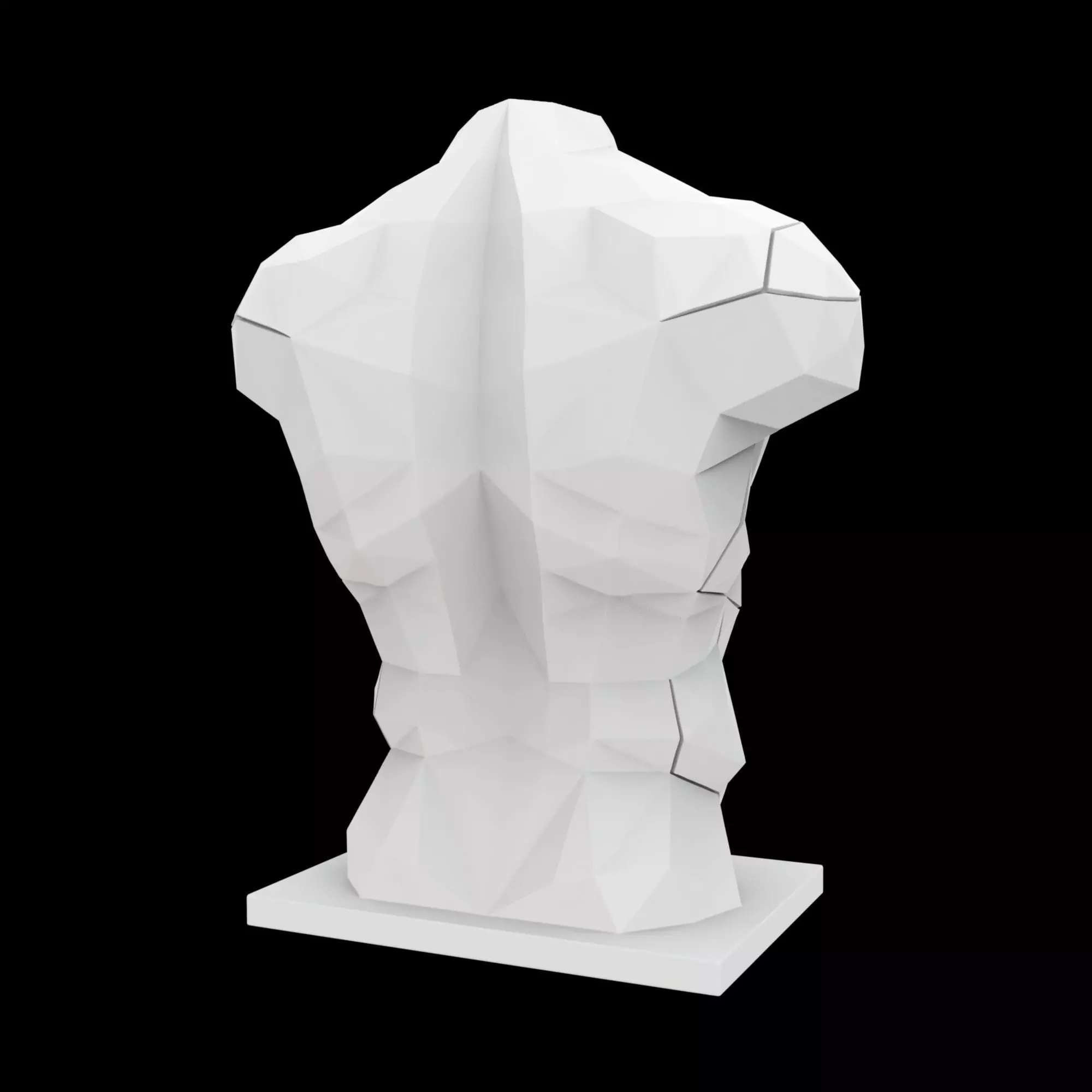 Geometric Human Torso 3D Printable Model 3D print model_4