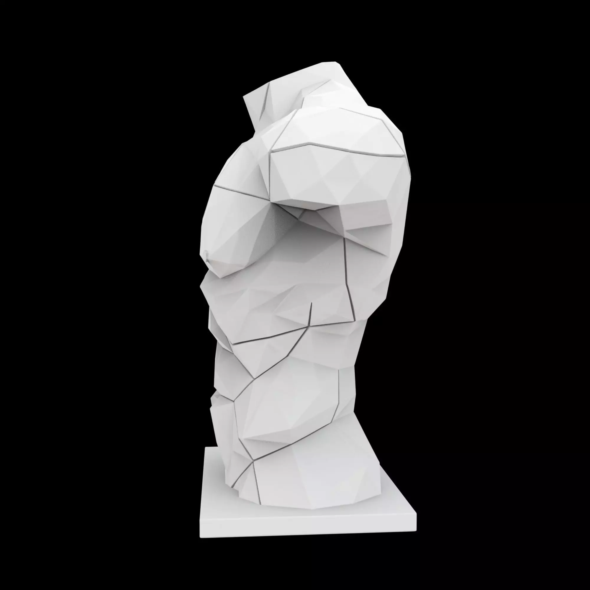 Geometric Human Torso 3D Printable Model 3D print model_2