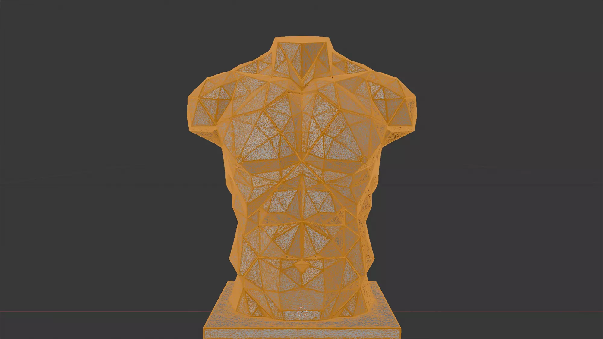 Geometric Human Torso 3D Printable Model 3D print model_7