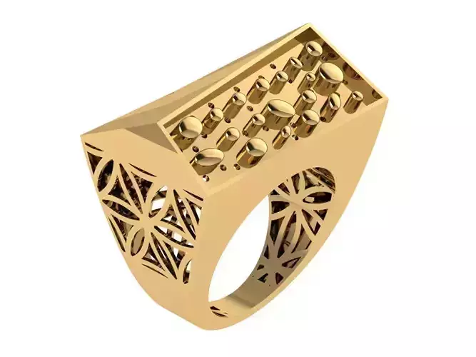 Ready Women Gold Ring STL 3D Models  3D print model