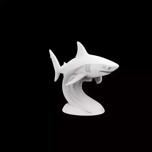Shark Sculpture 3D Print Model