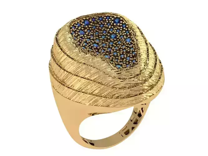 Ready Women Gold Ring STL 3D Models  3D print model