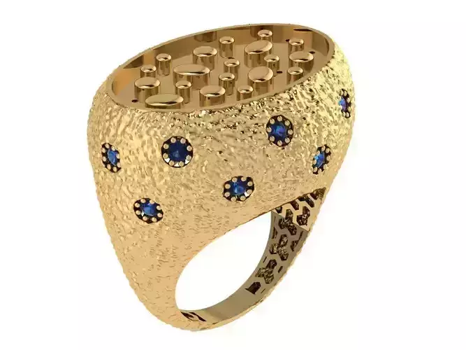 Ready Women Gold Ring STL 3D Models  3D print model